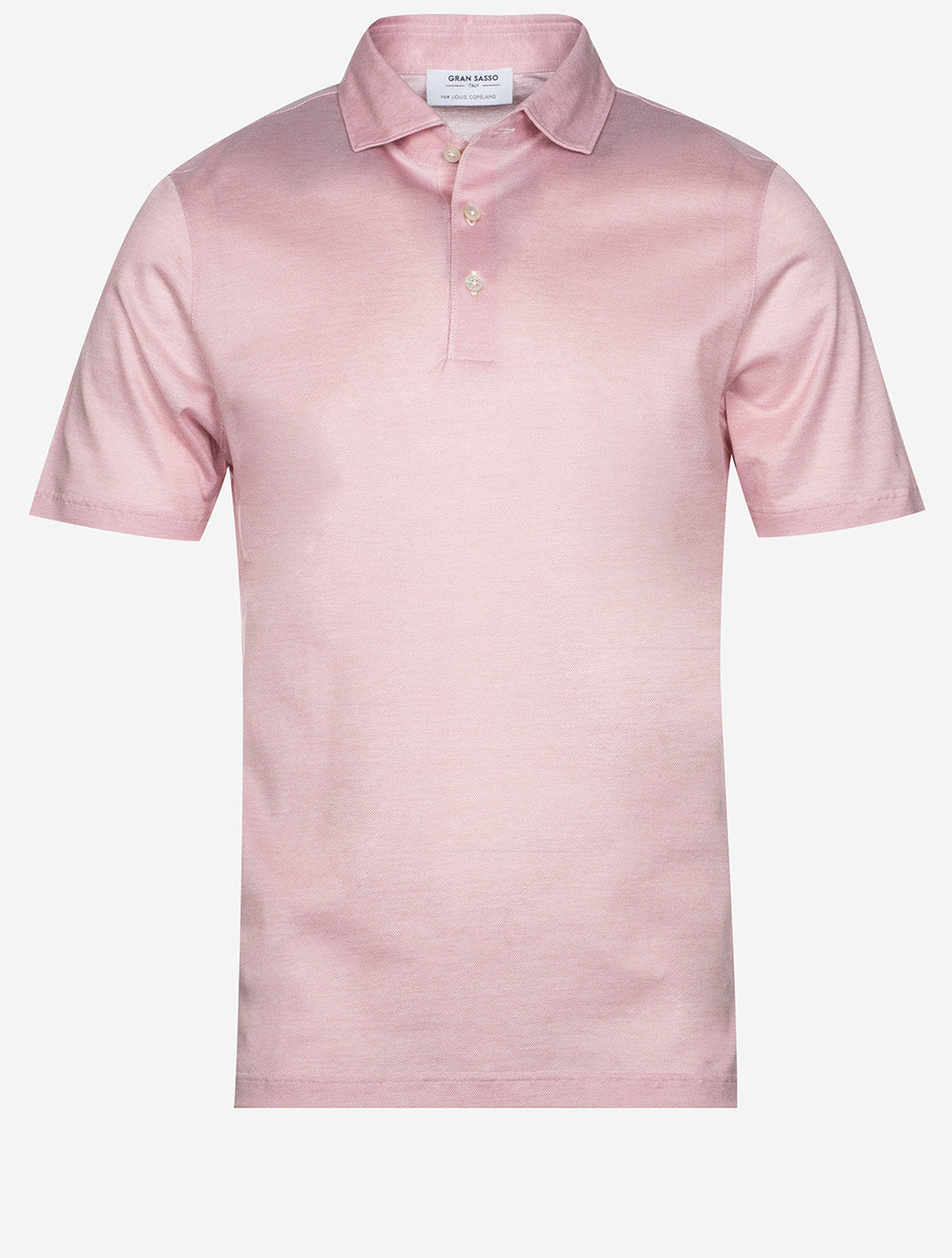 Gran Sasso 3 Button Polo Shirt Pink Luxury Men s Polo Shirts at Louis Copeland Sons in Dublin Galway and Cork