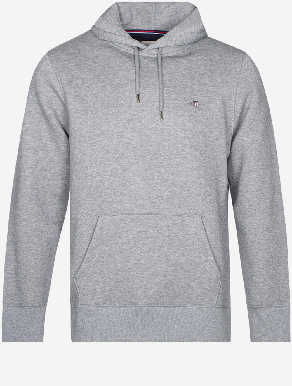 Gant Regular Shield Hoodie Grey Melange Comfortable Men s Hooded Collection in Louis Copeland Sons