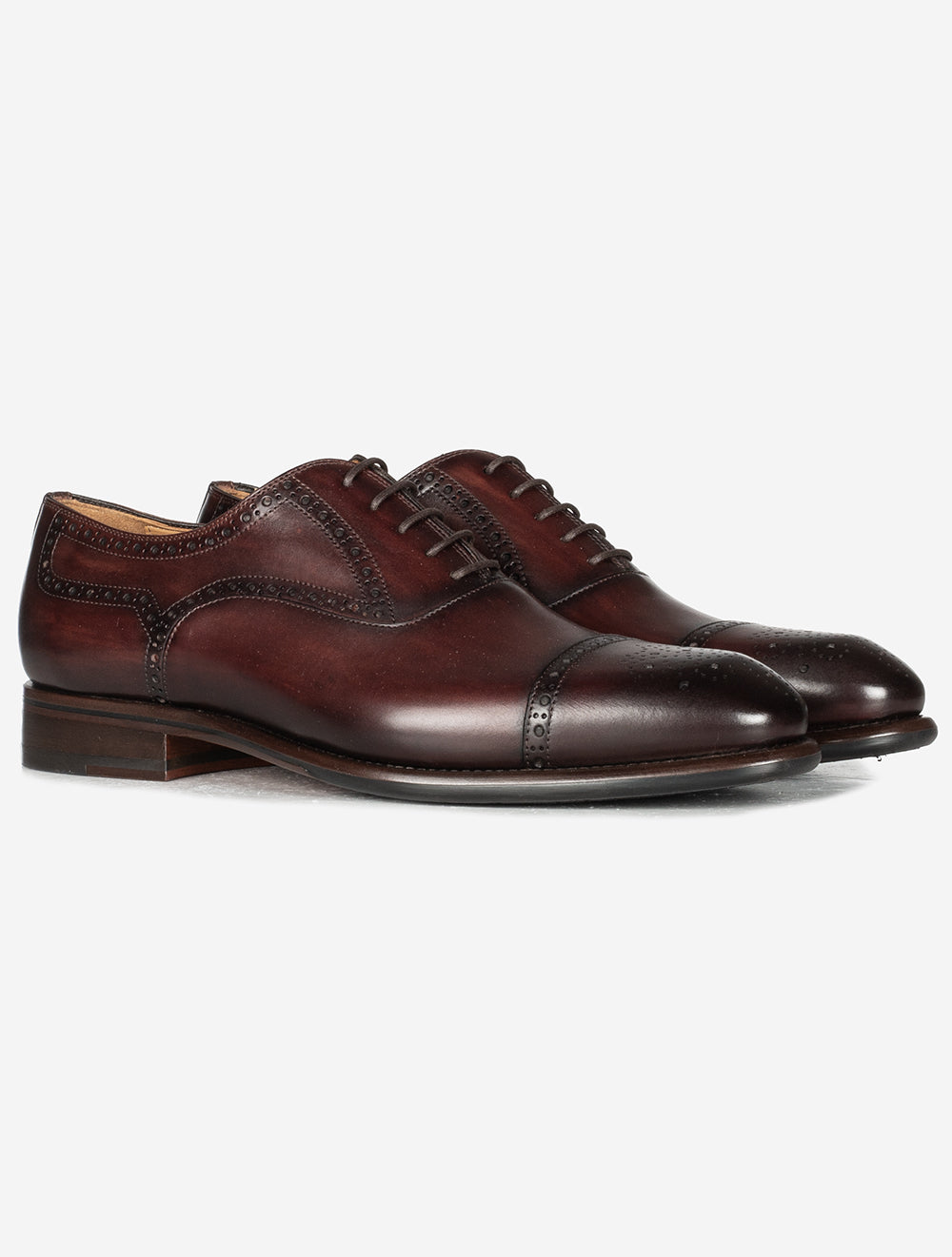 Chaussure a bout pointu Brogue Marron