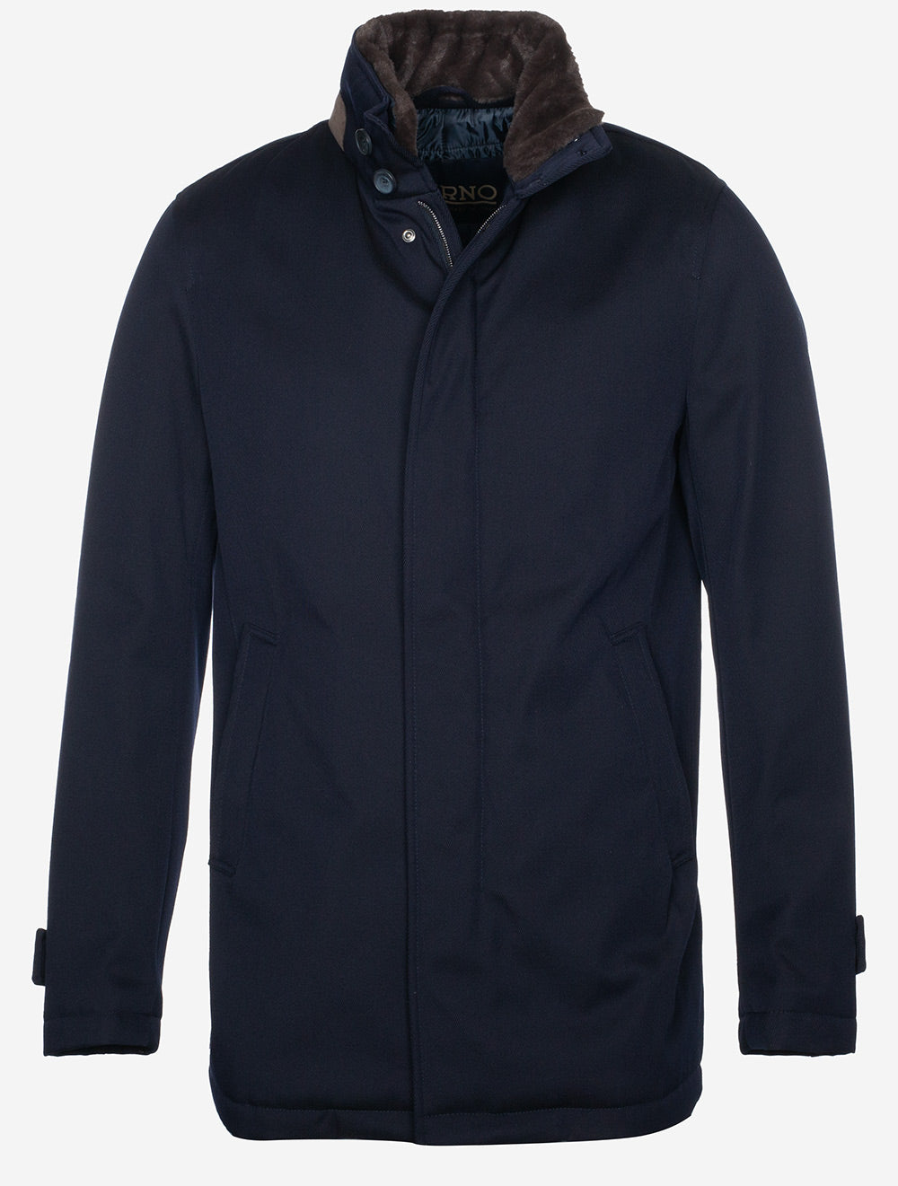 Herno Woven Raincoat Blue Stylish Men s Raincoats Now in Louis Copeland Sons Stores