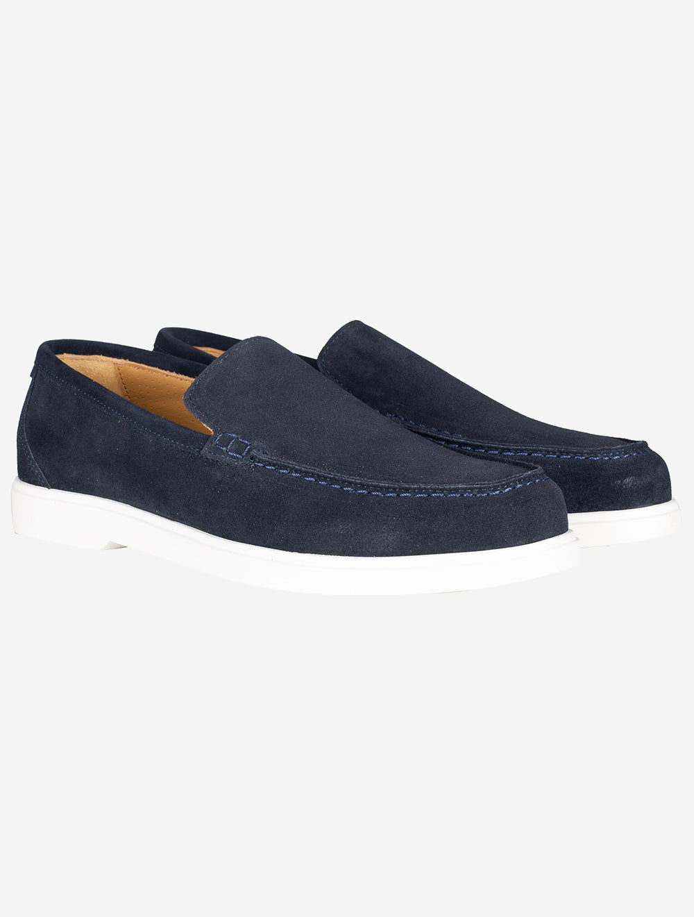 Mocassins en daim Livorno bleu marine