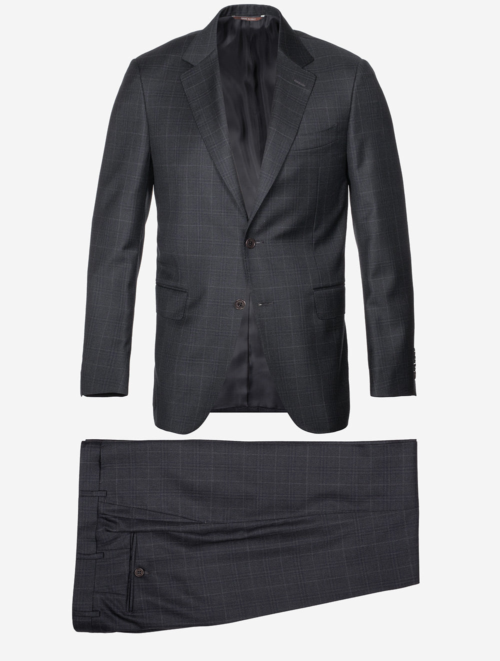 Canali Over Check Suit Charcoal Grey Tailored Suits For Men Now Available In Louis Copeland 3215