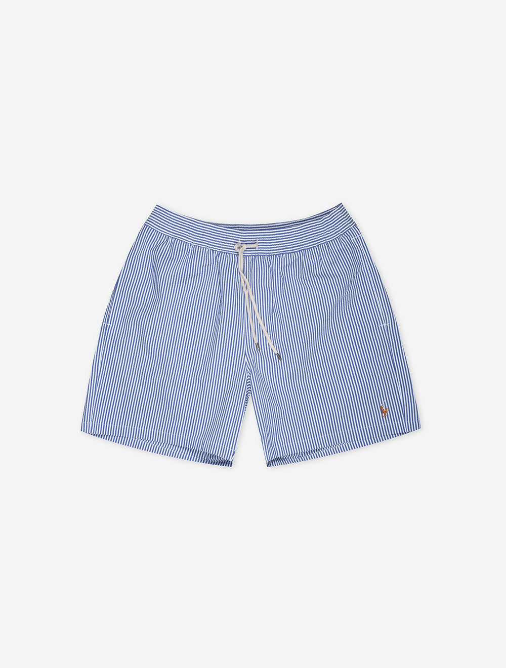 Ralph Lauren Seersucker Swim Shorts Blue Men s Summer Swimwear in Louis Copeland Sons