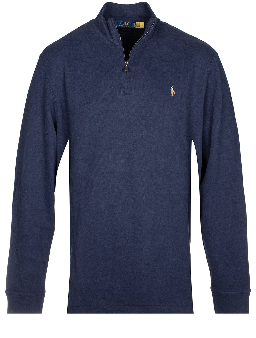 POLO Ralph Lauren Estate Rib Quarter Zip Shirt Size Large Blue outlets