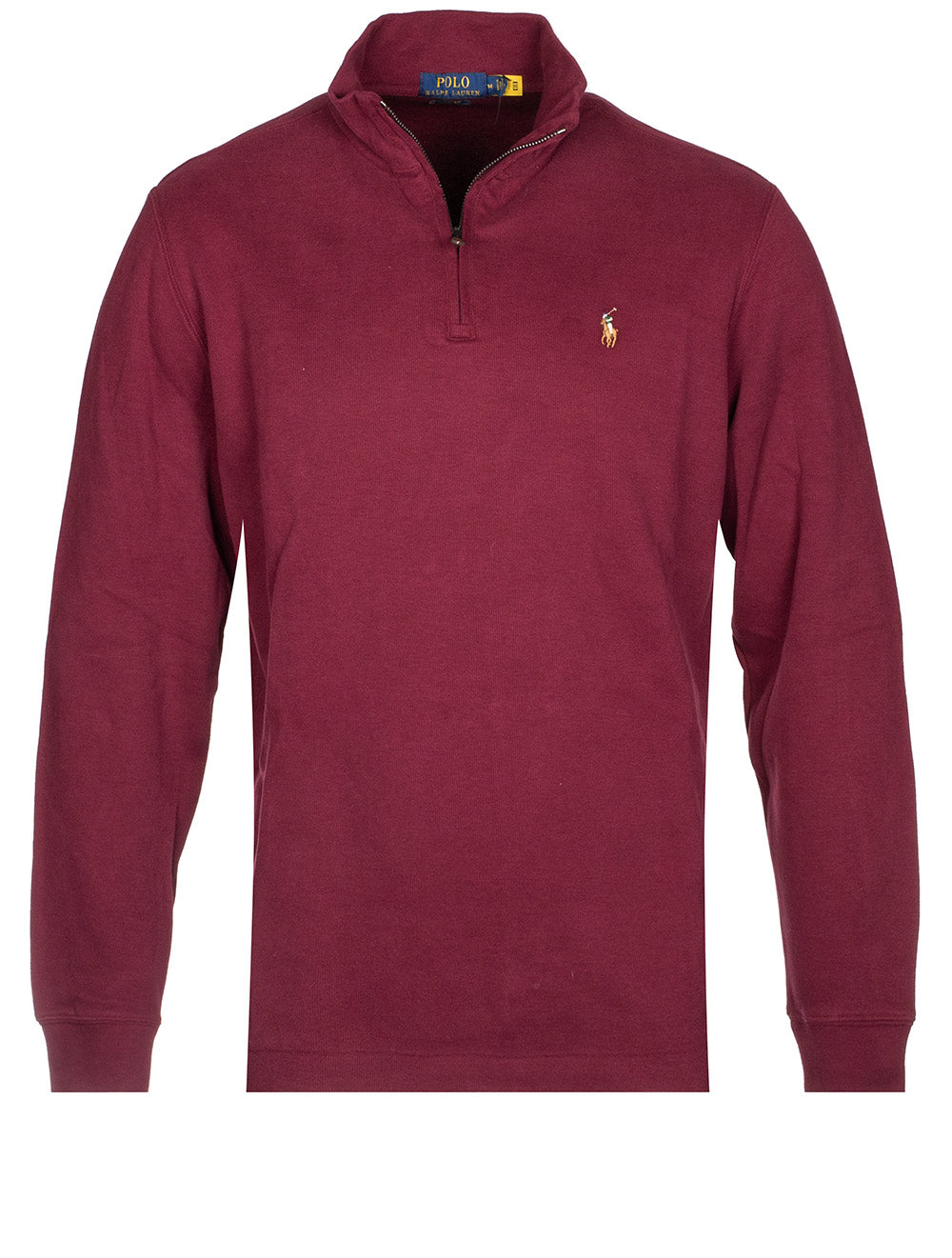 Ralph Lauren Estate Rib Quarter Zip Pullover Wine