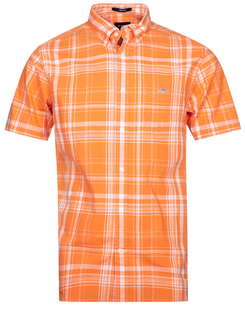 GANT Apricot Sleeve Regular Linen Orange Cotton Short