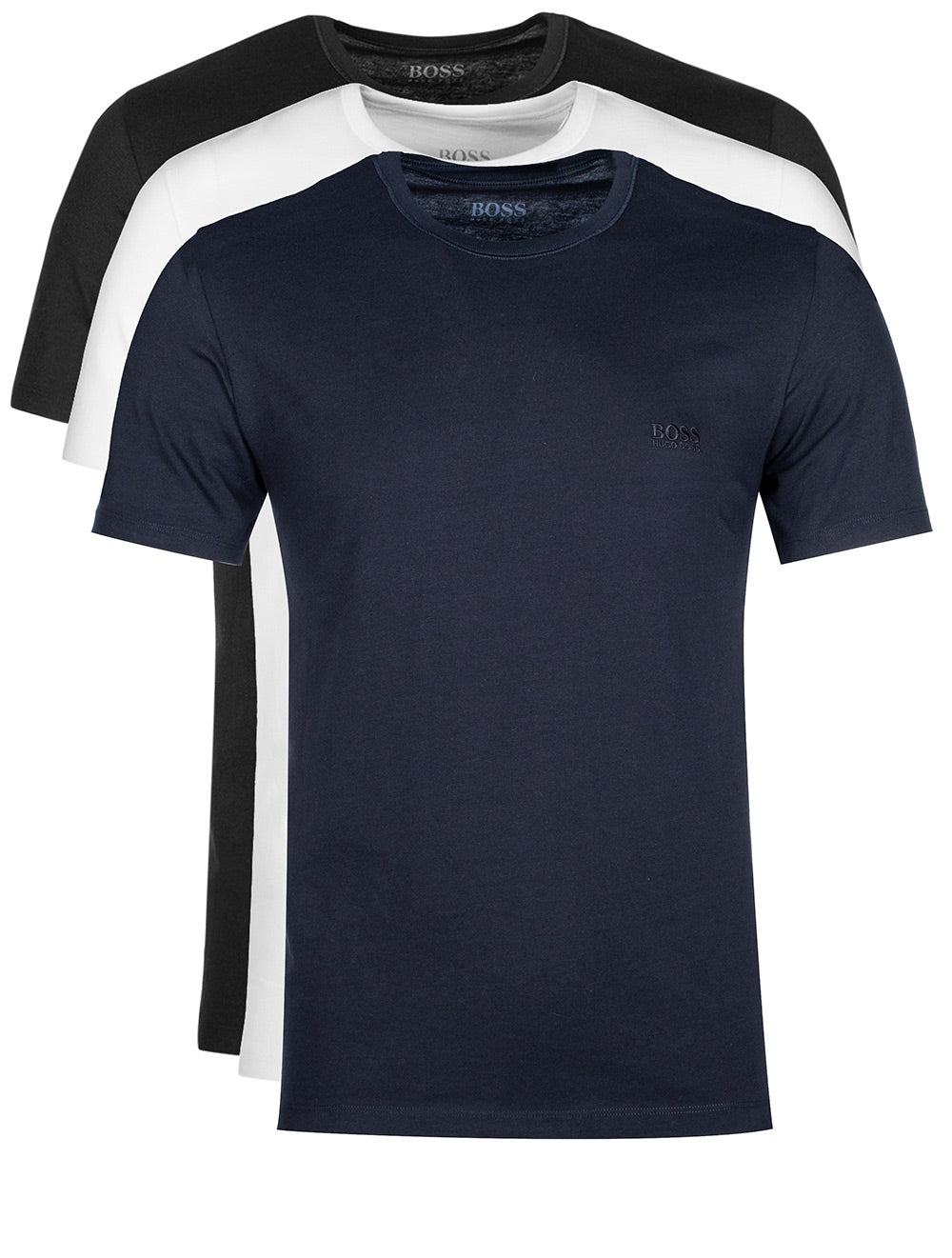 Hugo Boss 3 Pack Regular Fit Roundneck T Shirts Multi 8244