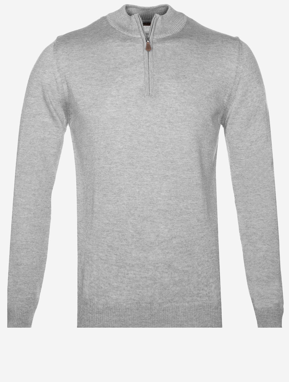 Stenstroms Grey Half Zip Merino Wool Jumper MI