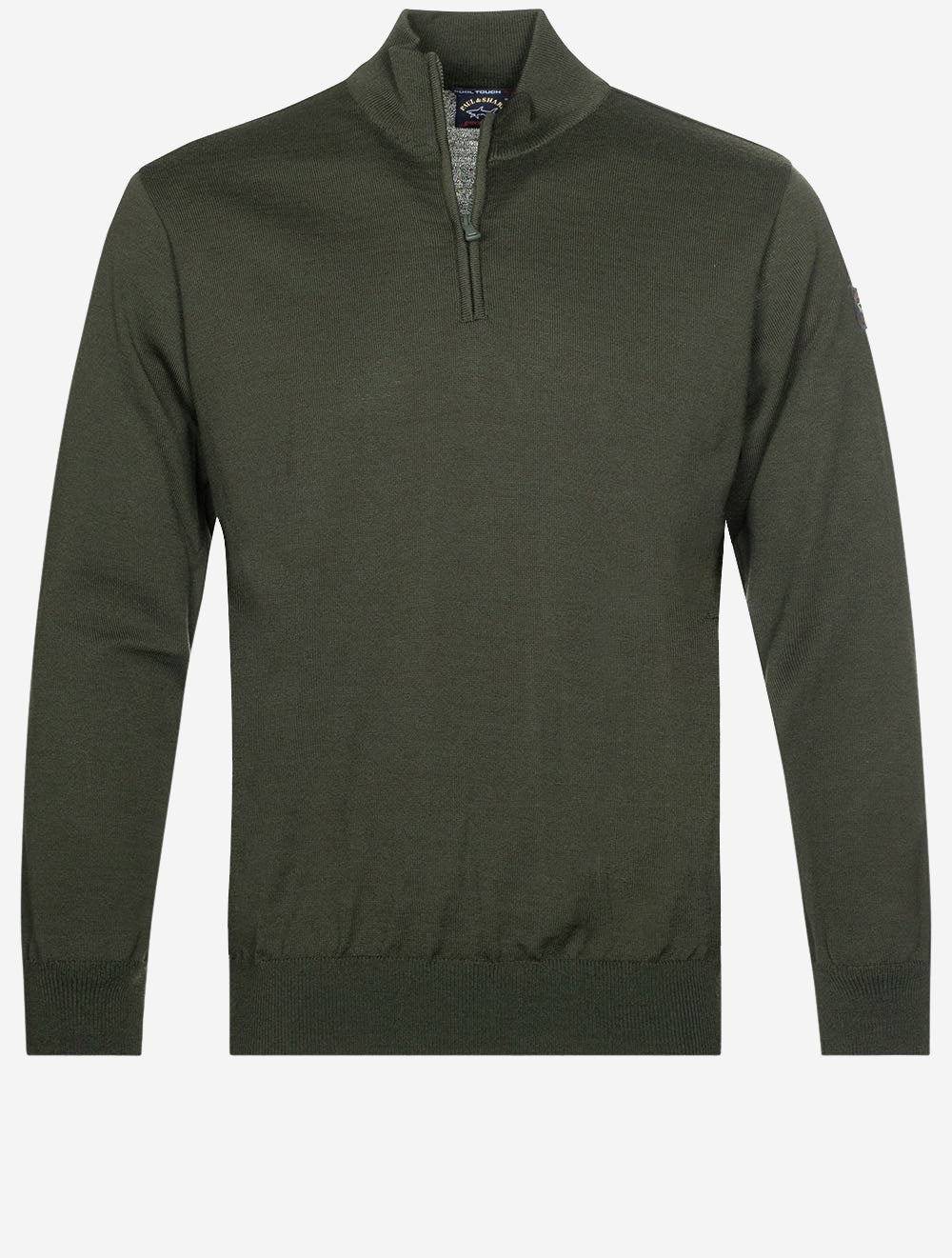 Paul And Shark Mockneck Half Zip Knitwear Olive MI