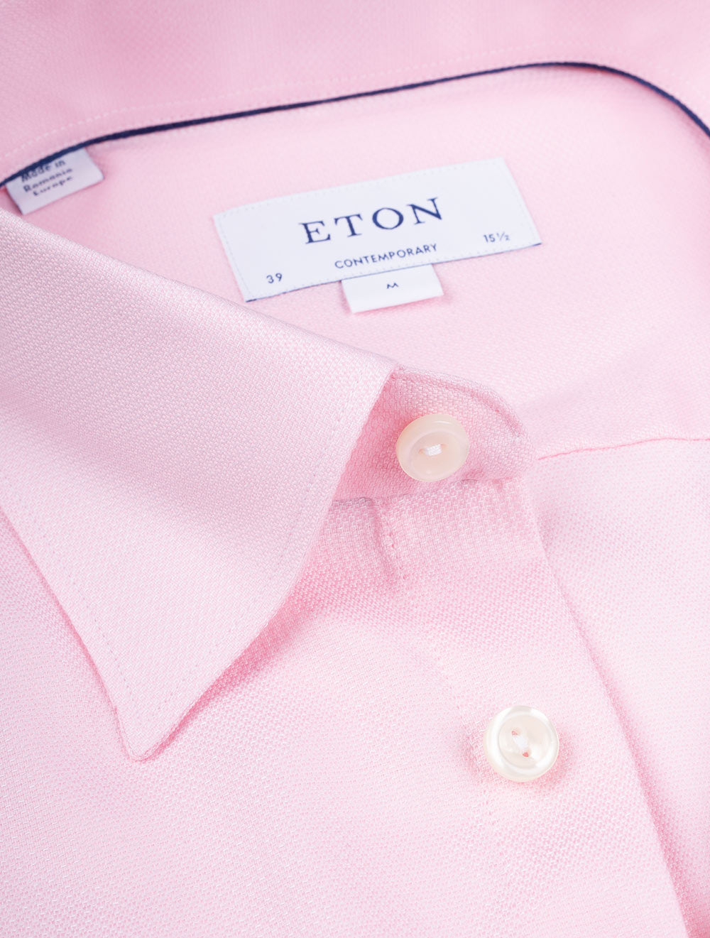 Eton Contemporary Pique Fit Shirt Pink AI2