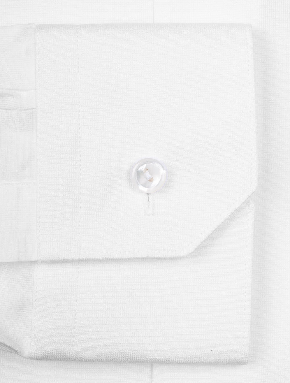 White Fine Pique Contemporary Fit Shirt