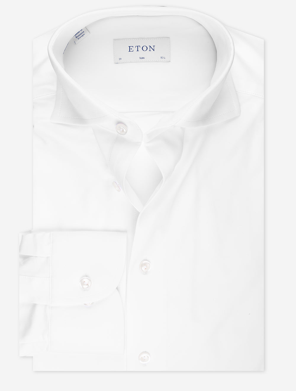 Eton White Four Way Stretch Slim Shirt MI