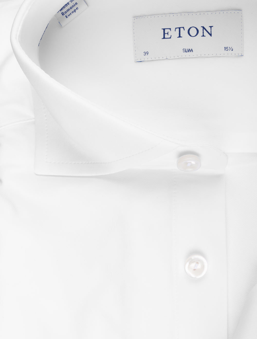 Eton White Four Way Stretch Slim Shirt AI1