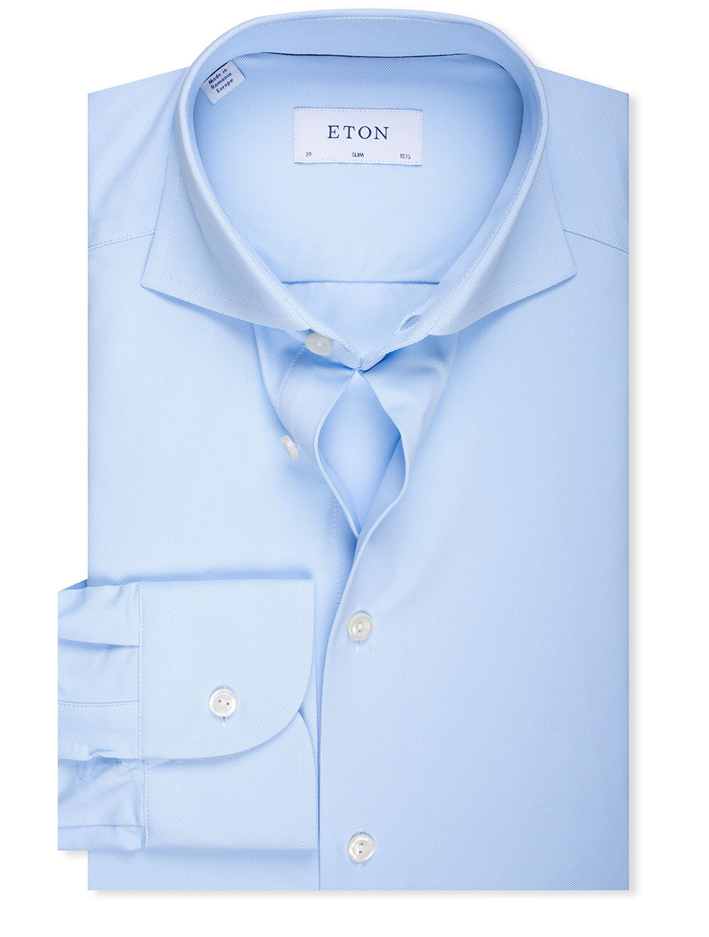 Eton Slim Fit Four Way Stretch Shirt Blue MI