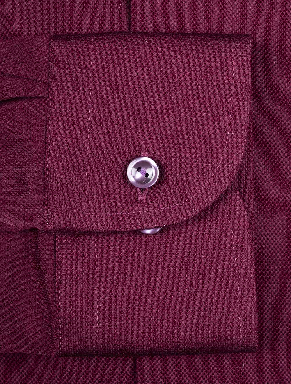 Burgundy Pique Contemporary Shirt