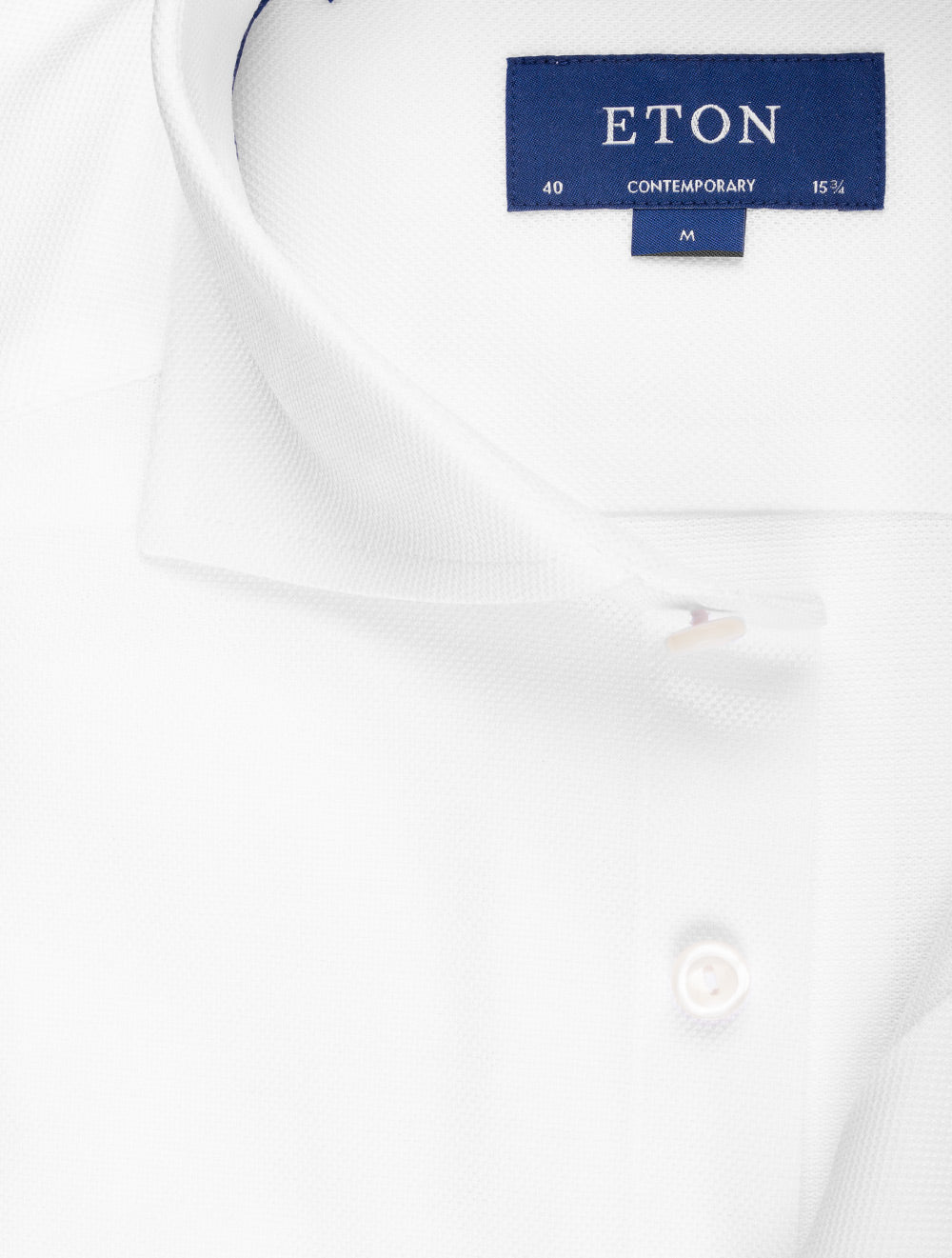 Eton White Pique Contemporary Shirt AI1