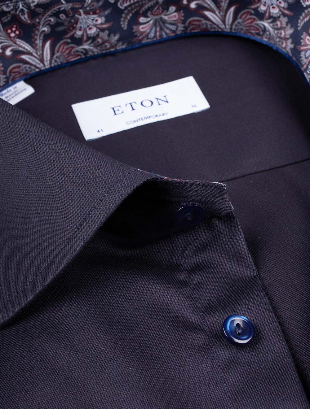 Eton Navy With Inlay Contemporary Shirt AI2