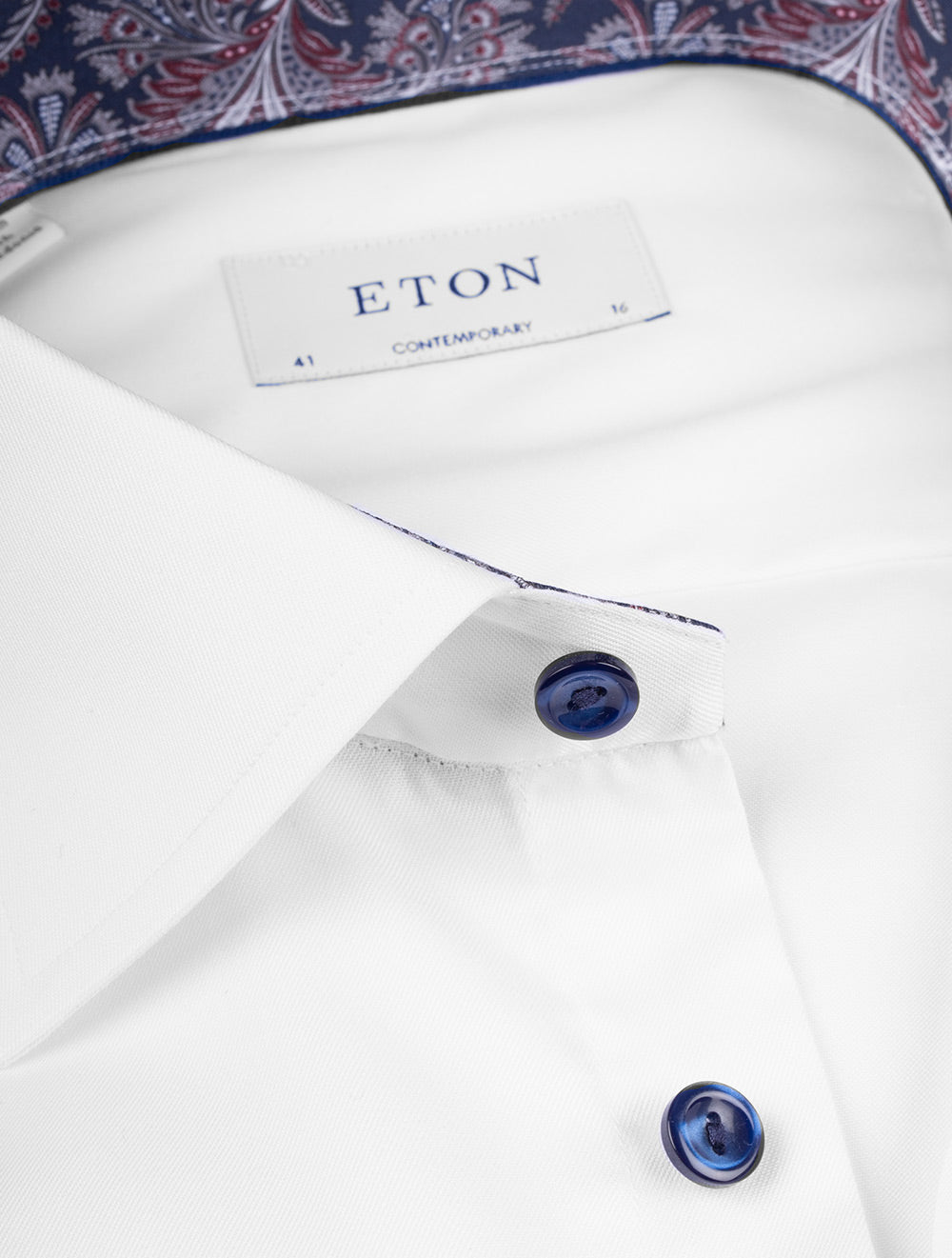 Eton Contemporary Inlay with Contrast Button White AI2