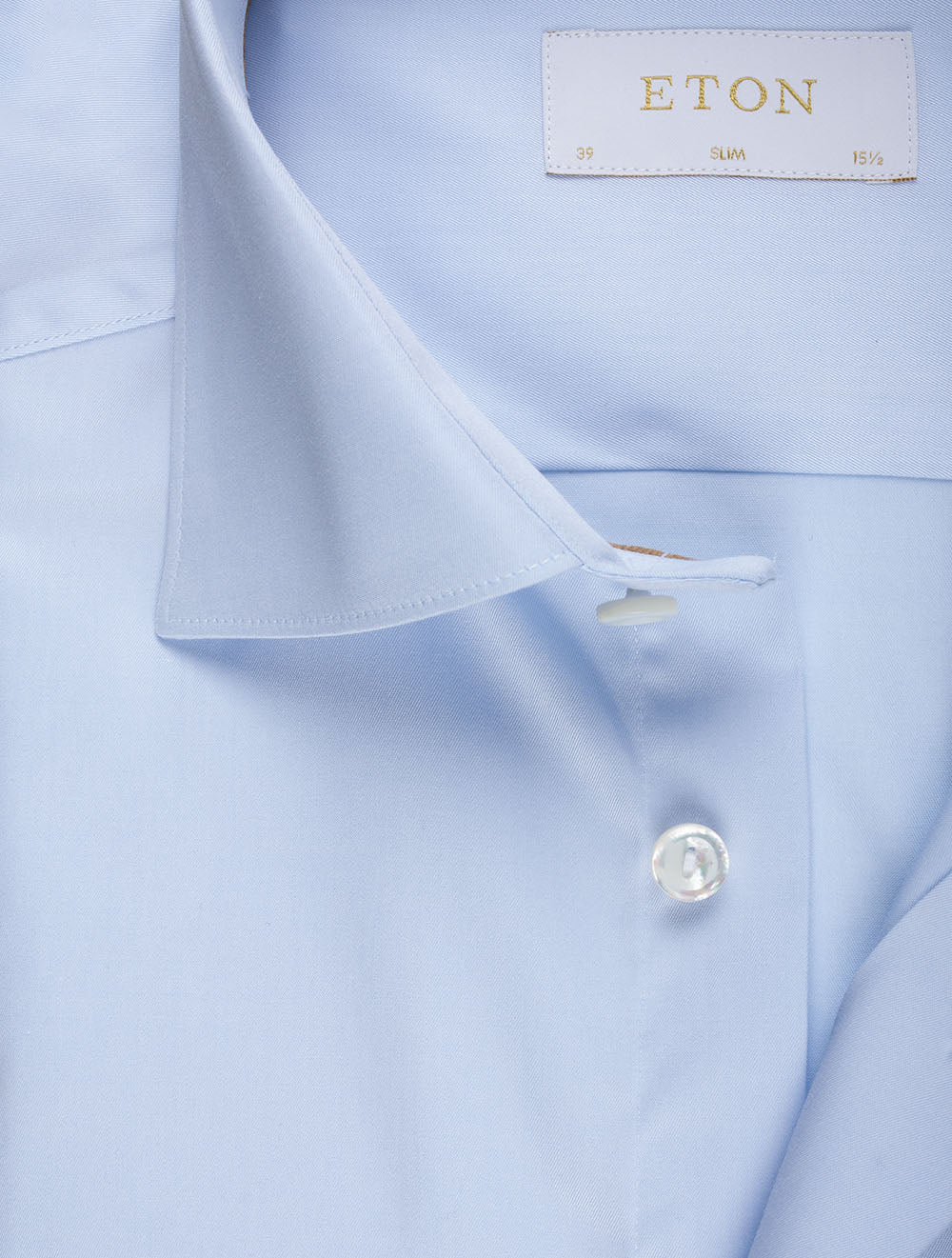 Eton Blue Elevated Twill Slim Fit Shirt AI1