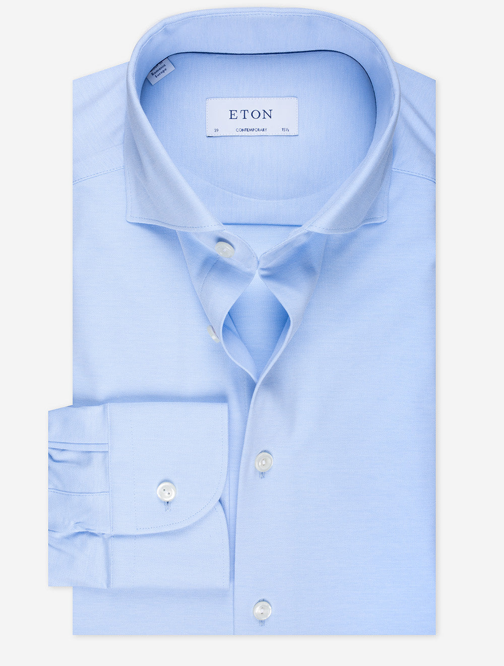 Eton Light Blue 4 Way Stretch Contemporary Fit Shirt MI