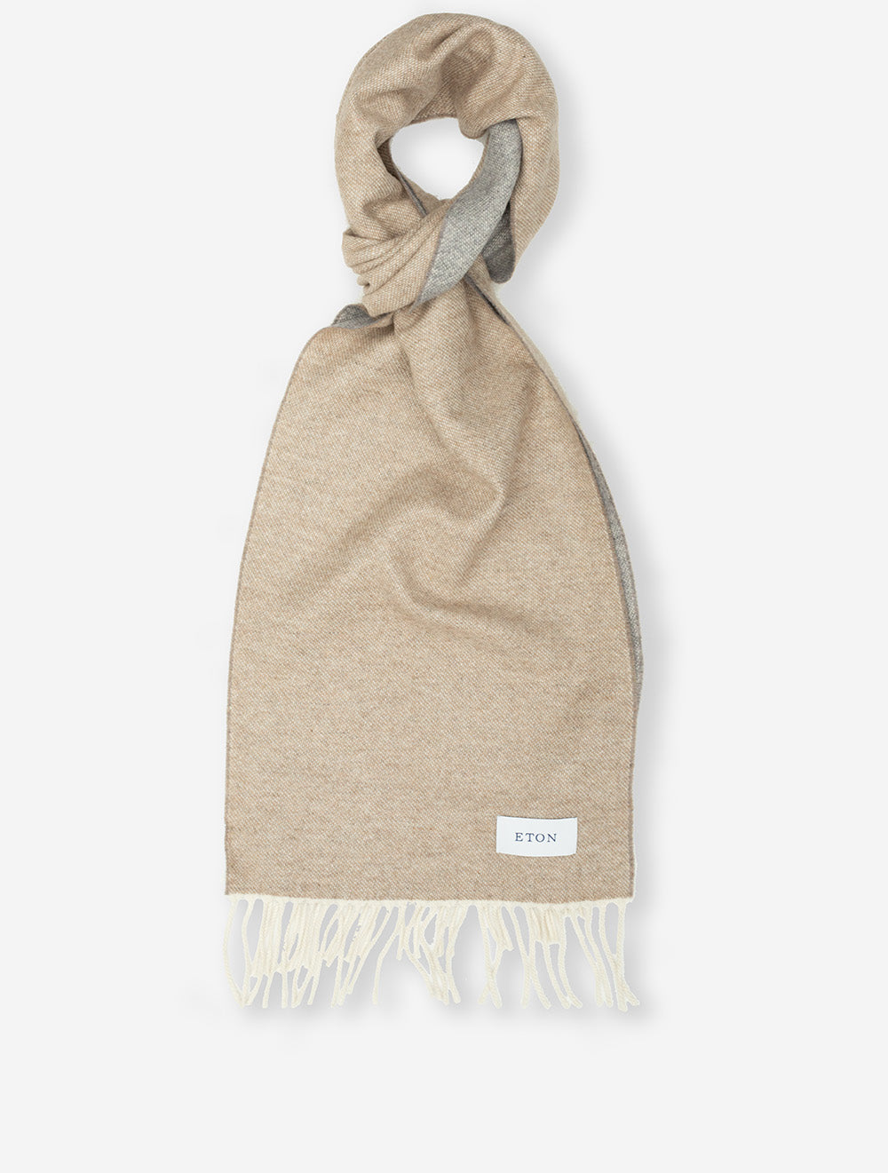 Eton Solid Cashmere Scarf Beige MI