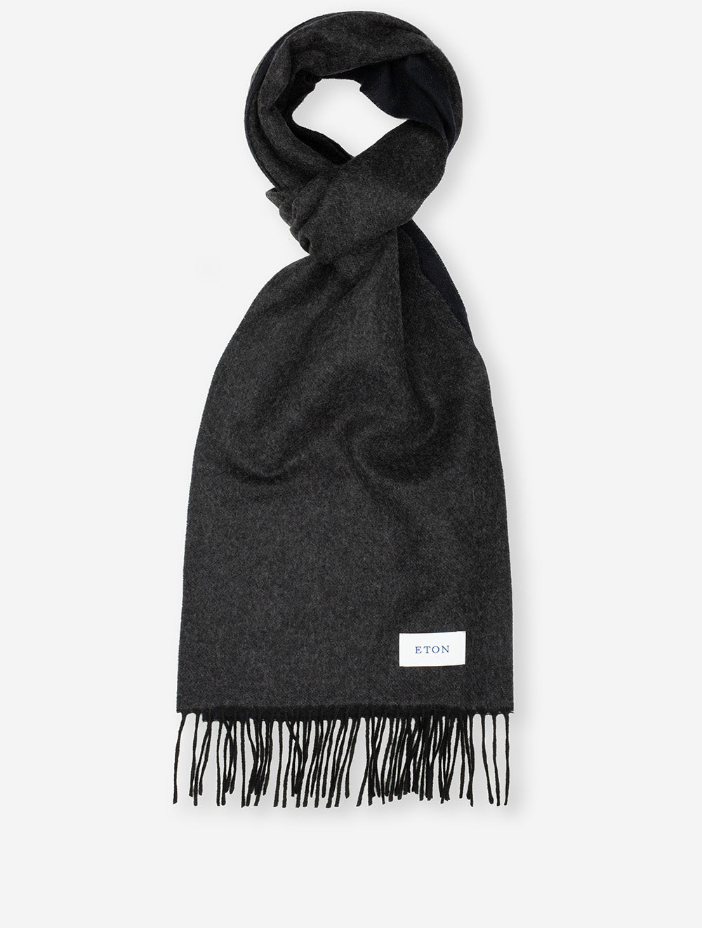 Eton Solid Cashmere Scarf Navy MI