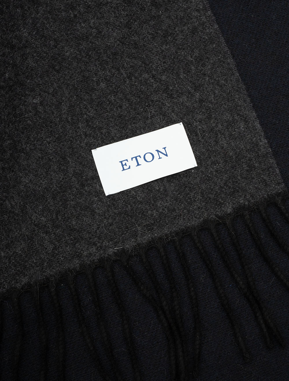 Eton Solid Cashmere Scarf Navy AI1