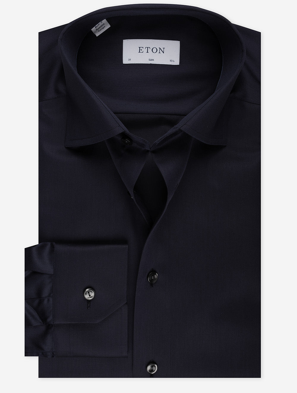 Eton Business Shirt Plain Slim Navy MI