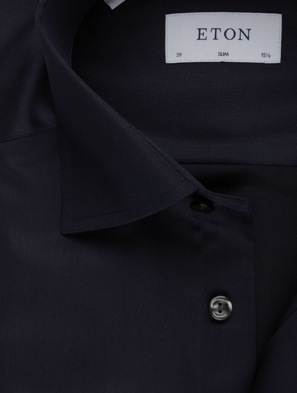 Eton Business Shirt Plain Slim Navy AI1