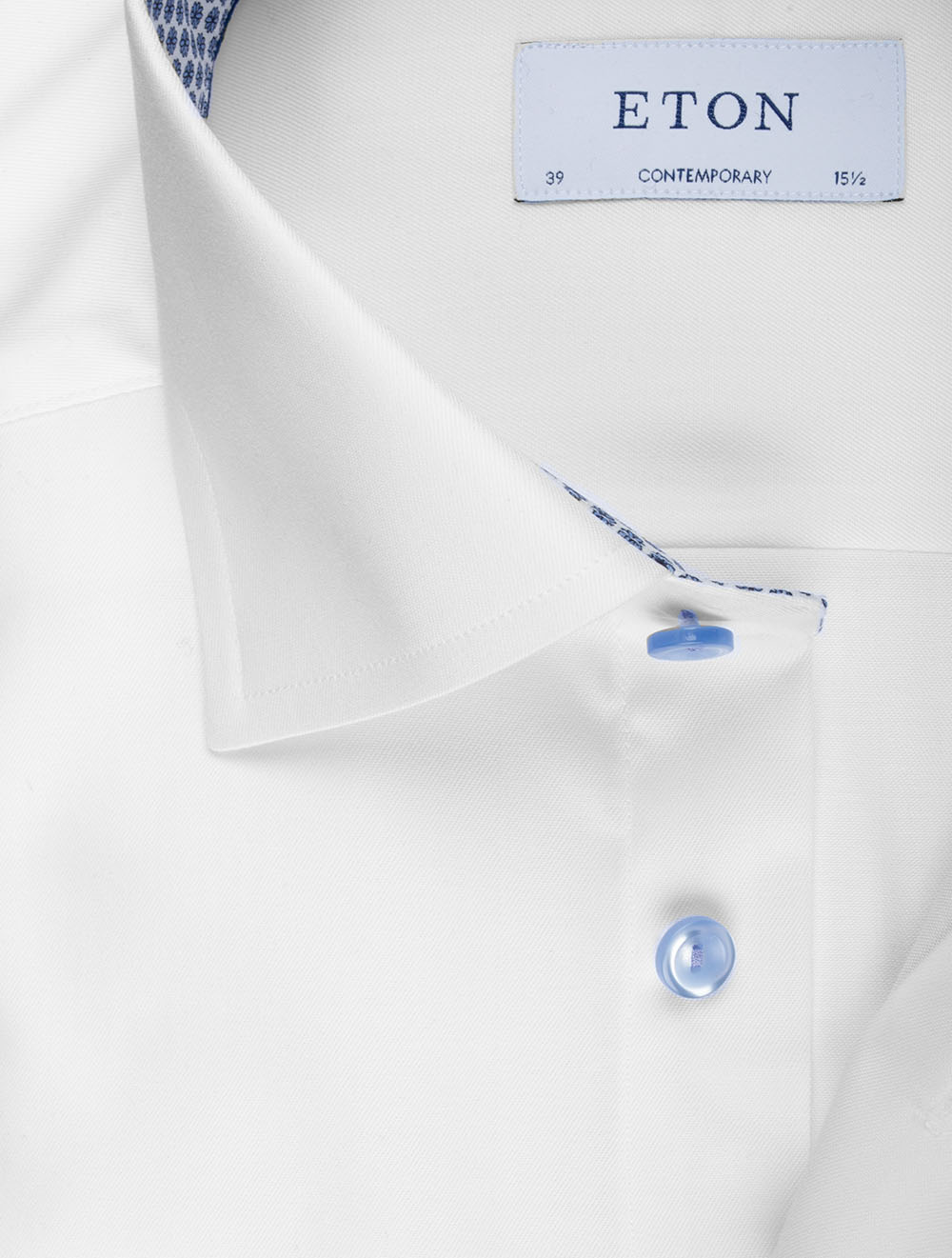 Geo Effect Signature Twill Contemporary Shirt White