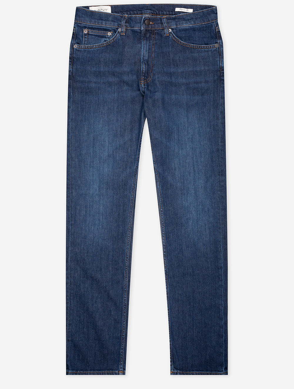 Regular Jeans Dark Blue Worn In