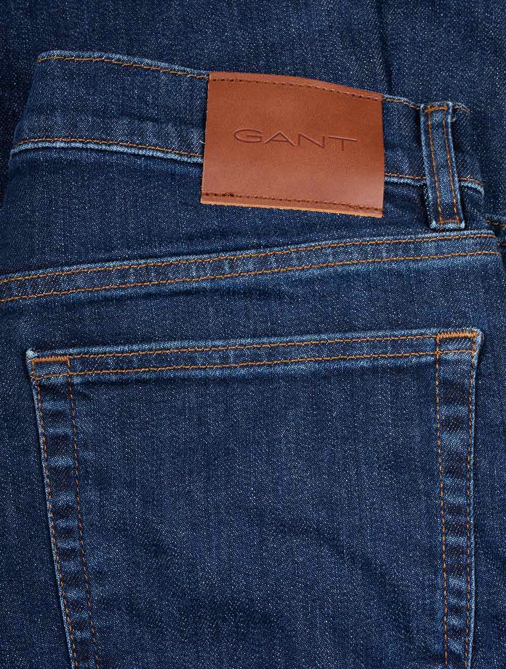 Regular Jeans Dark Blue Worn In