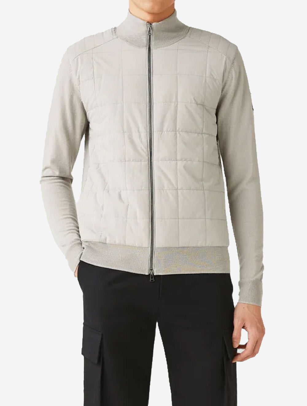 Belstaff Kelbrook Zip Cardigan Chrome Grey AI1