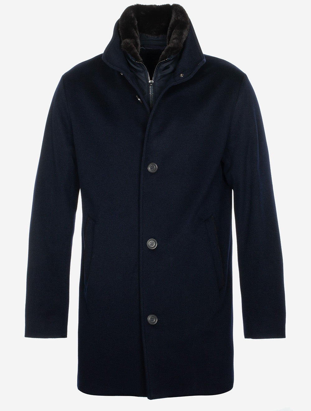 Paul And Shark Cashmere Loropiana Strom System Coat Navy MI