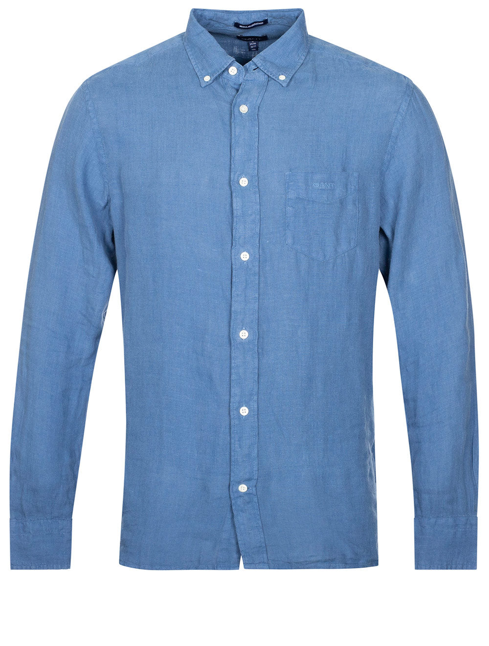 Gant Regular Fit Dyed Linen Shirt Salty Sea MI