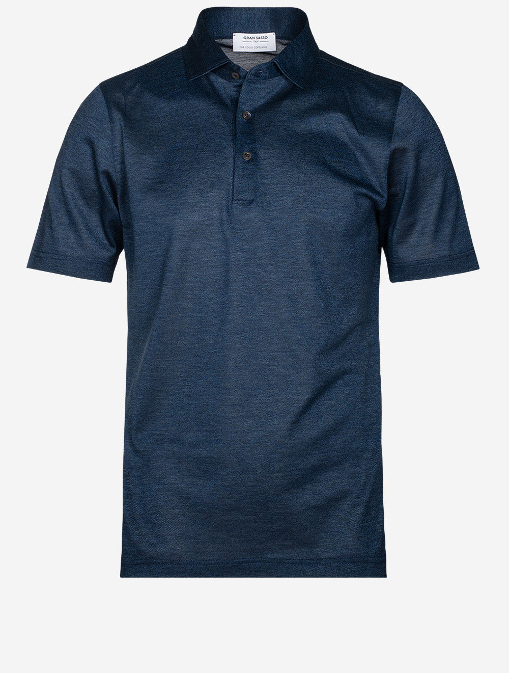 Gran Sasso 3 button Polo Shirt Dark Blue MI