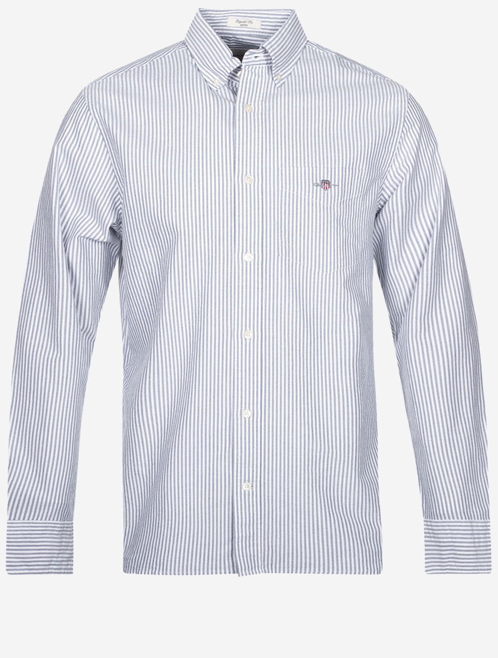 Chemise Oxford Banker à rayures coupe standard Bleu persan