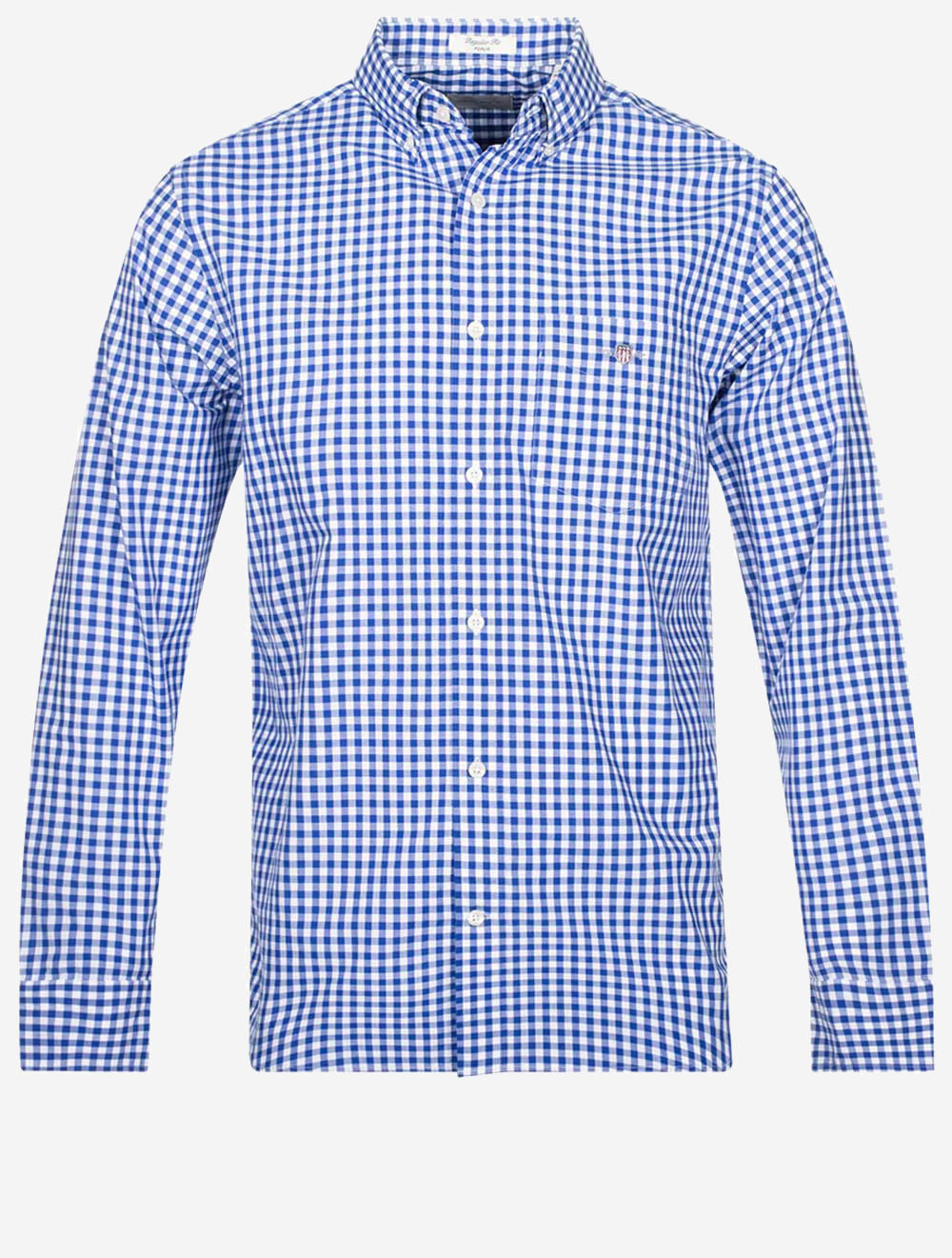 Regular Fit Poplin Gingham Shirt College Blue