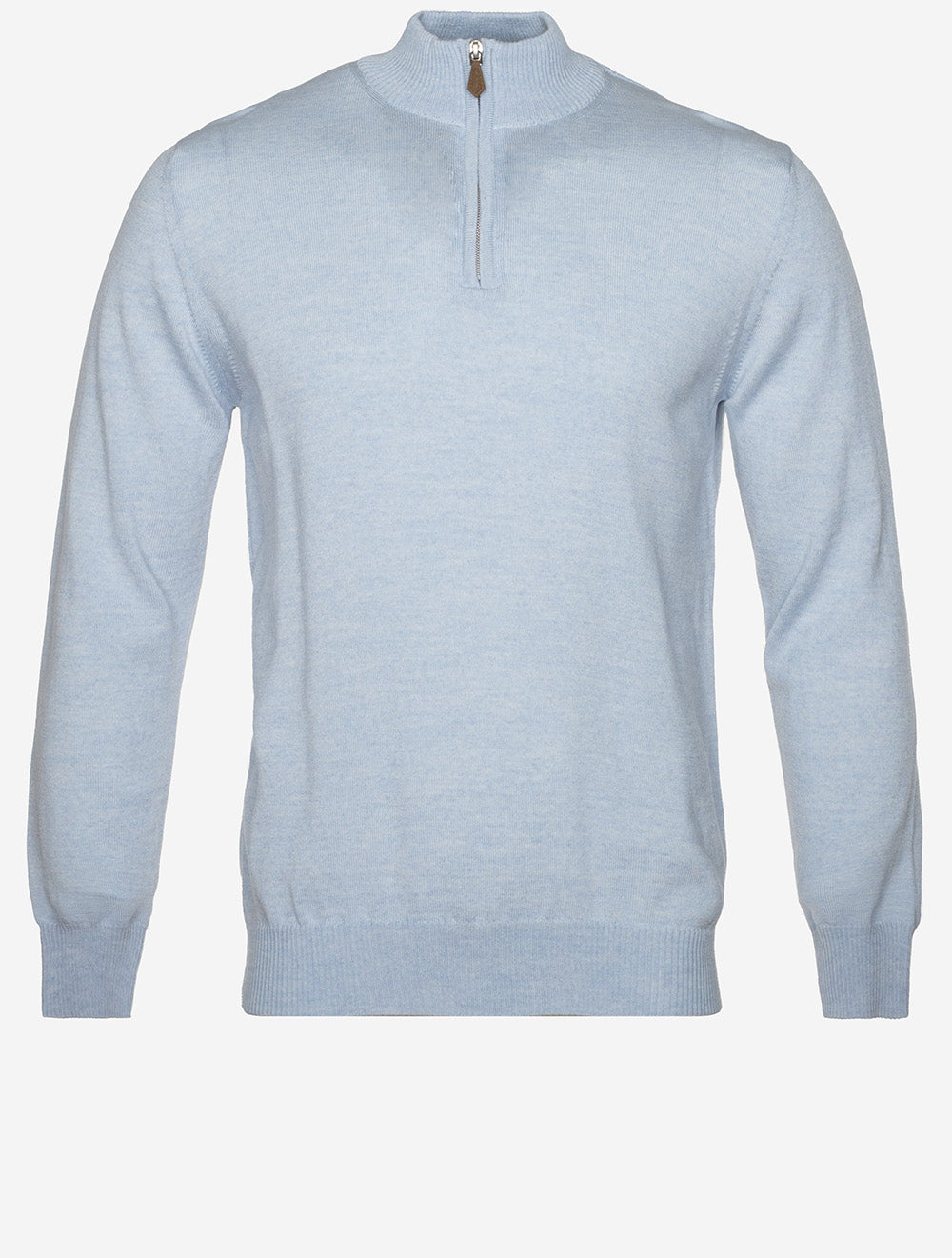 Merino Wool Half Zip Blue