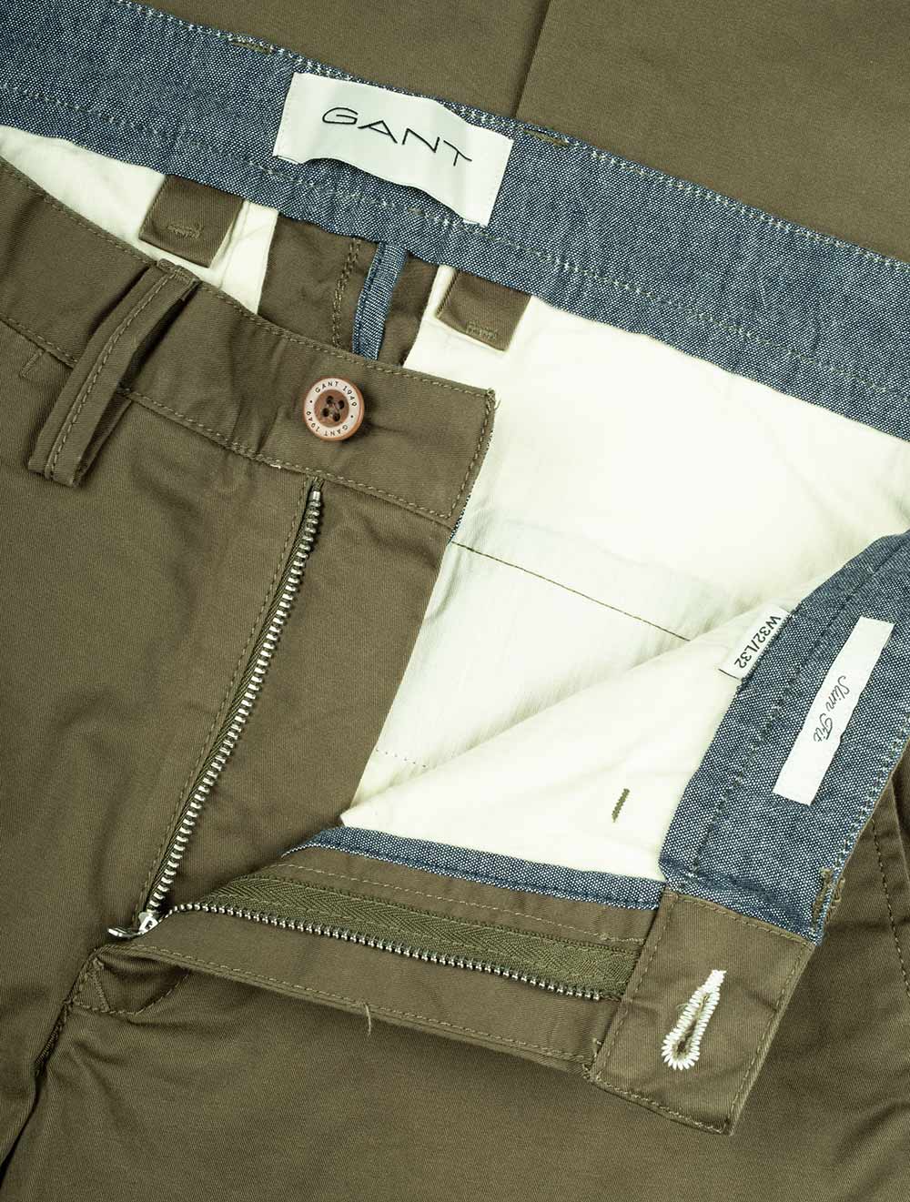 Gant Slim Twill Chinos Juniper Green AI5