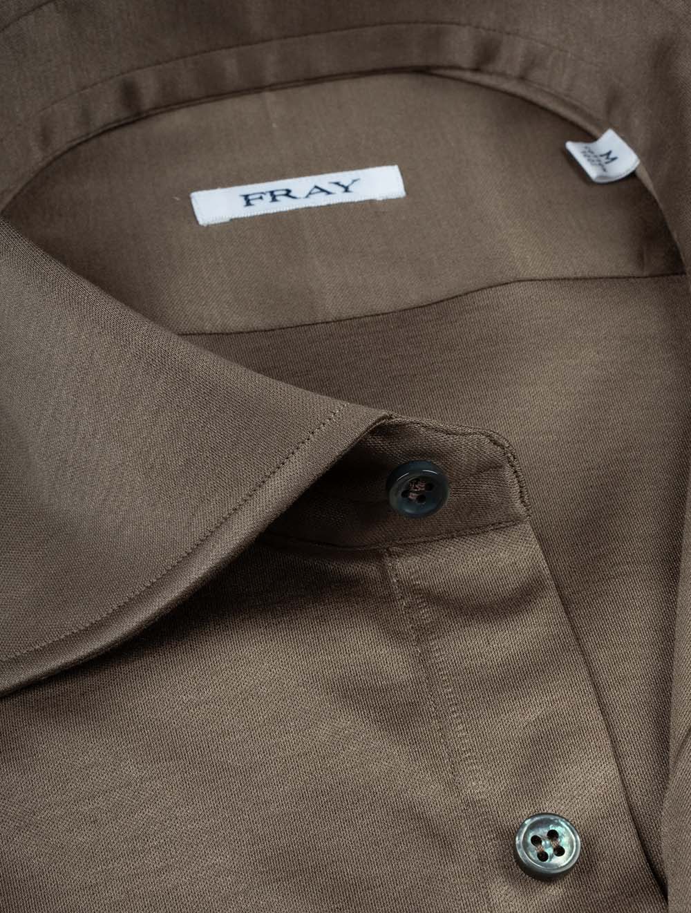 Fray FRAY Arizona Soft Buttondown Shirt Brown AI2