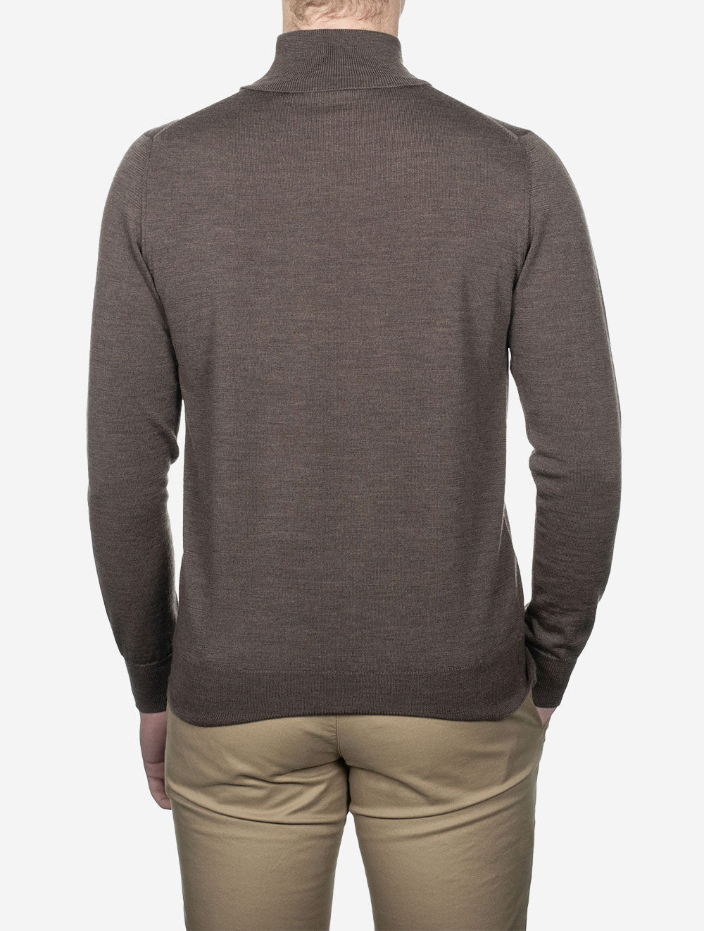 Louis Copeland Merino Wool Turtle Neck Chestnut AI2