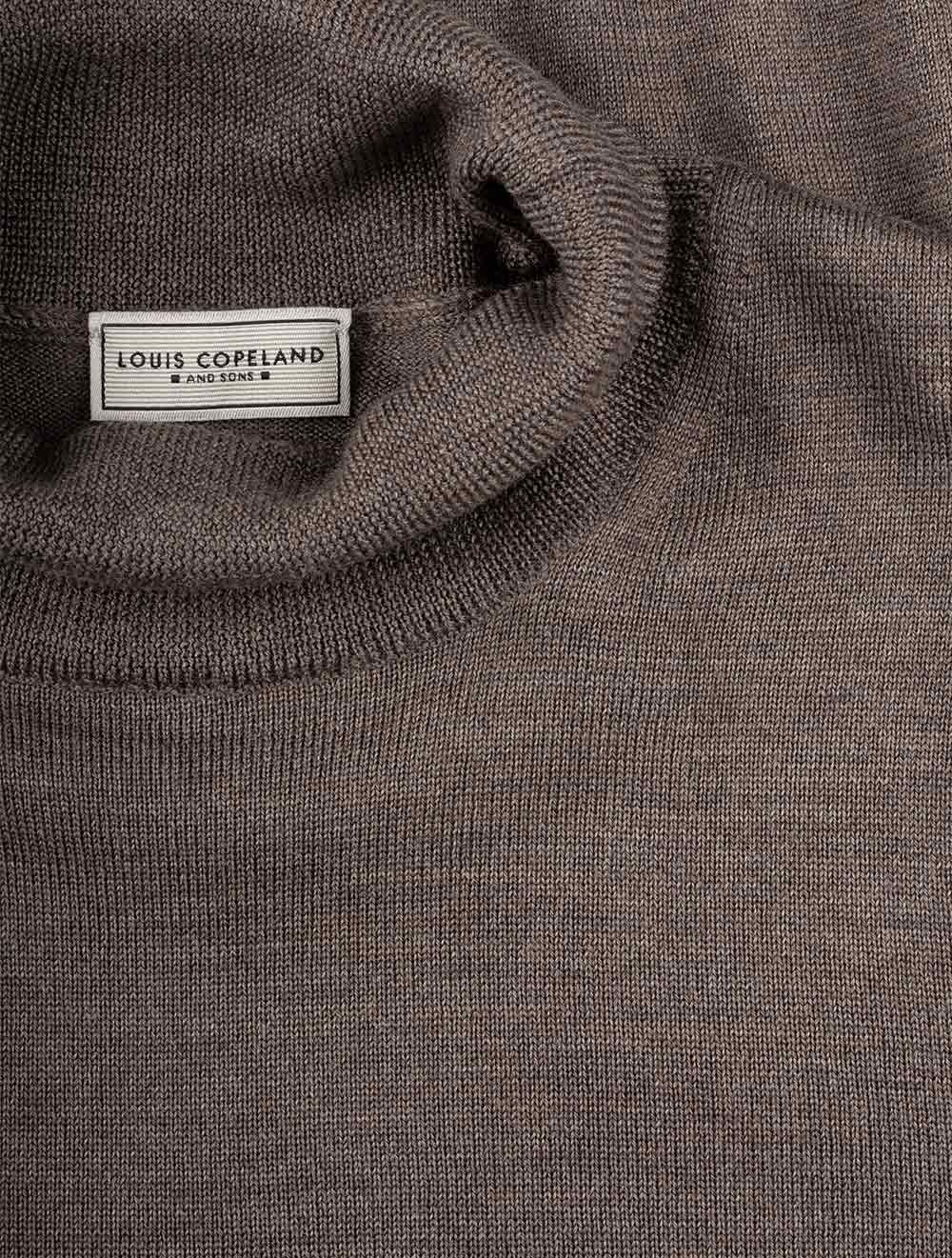 Louis Copeland Merino Wool Turtle Neck Chestnut AI3