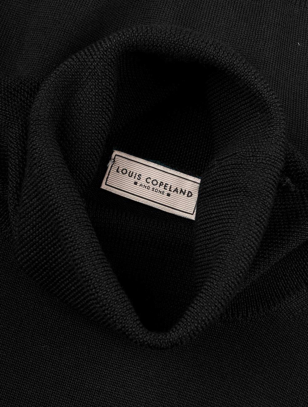 Louis Copeland Merino Wool Turtle Neck Black AI4