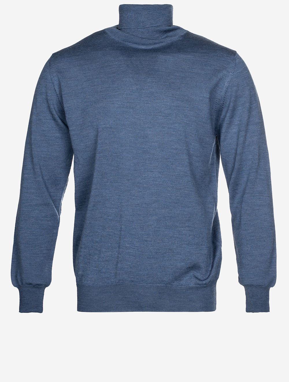 Merino Wool Turtle Neck Blue