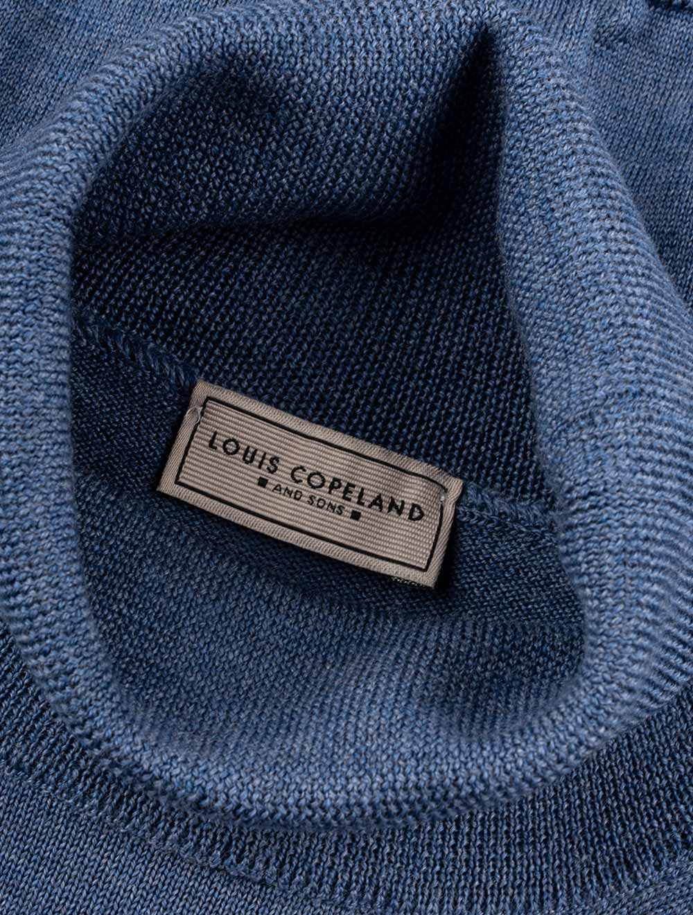 Louis Copeland Merino Wool Turtle Neck Blue AI4