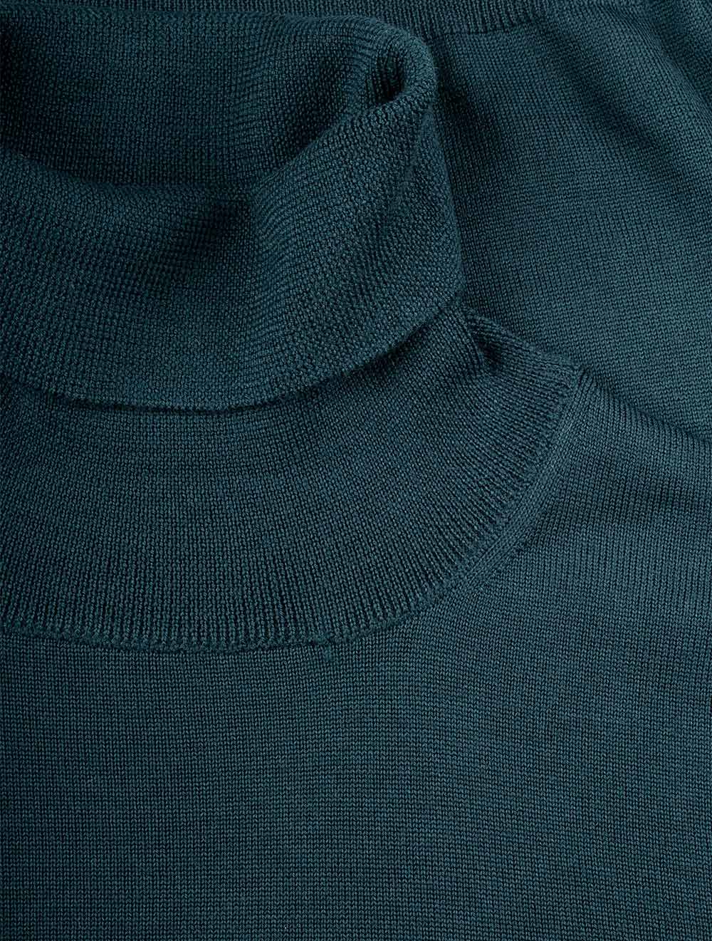 Merino Wool Turtle Neck Green