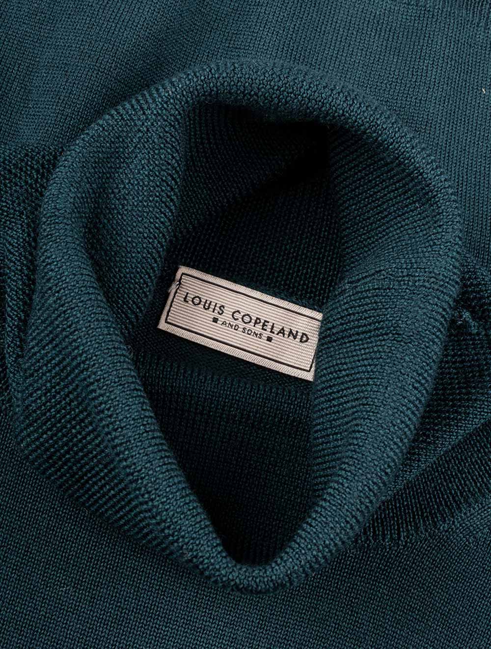 Louis Copeland Merino Wool Turtle Neck Green AI4