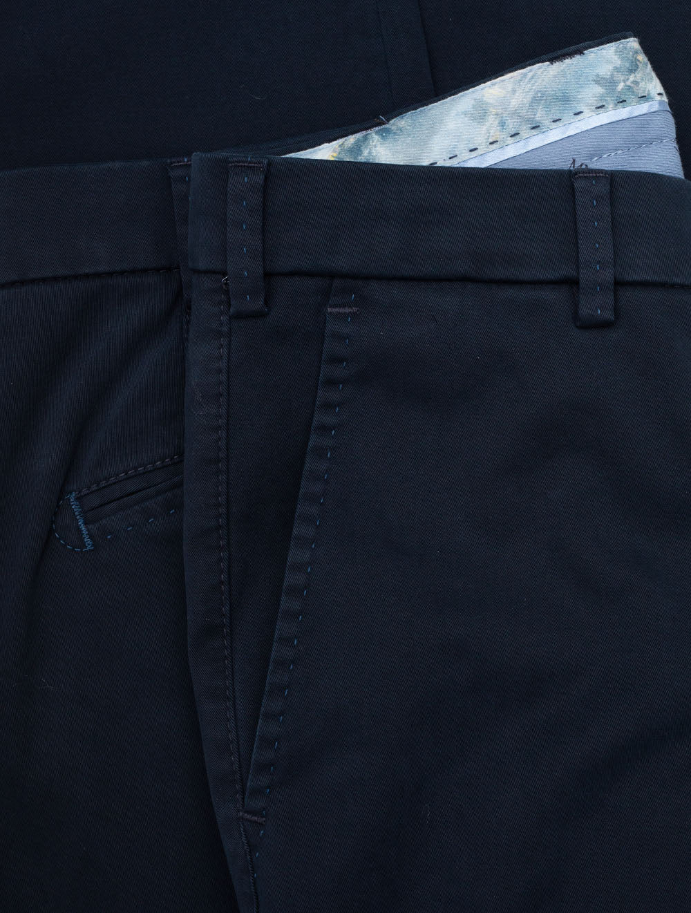 Navy Lupus Cotton Trousers