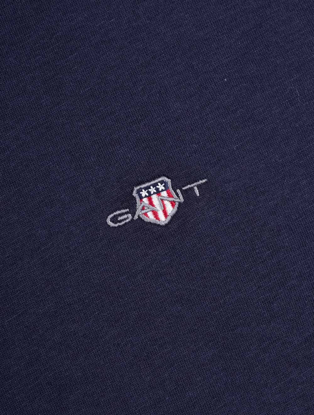 Gant Regular Shield Short Sleeve T-Shirt Evening Blue AI3